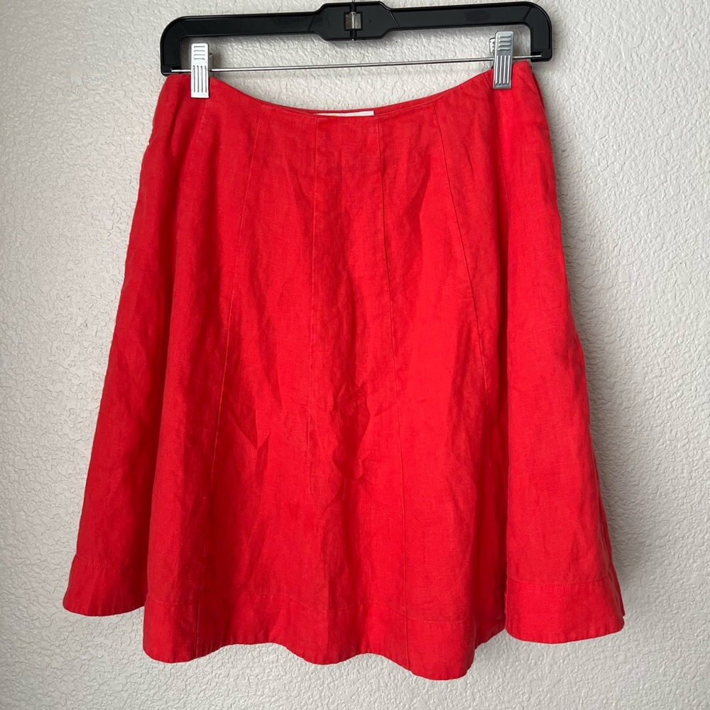 Boden Coral Linen Skirt, 2R